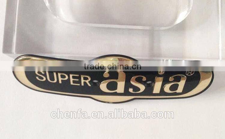 Manufacturer custom chrome acrylic name badge for car and motorcycle