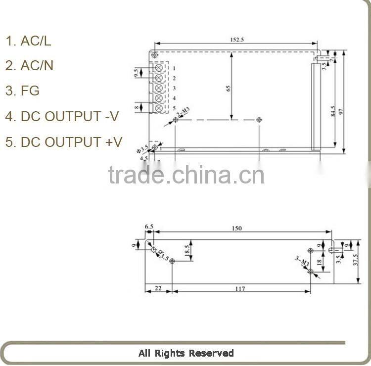 factory direct 75w 5v 12v 24v transformer 220v to 15v power supply, 15 volt power transformer wholesale