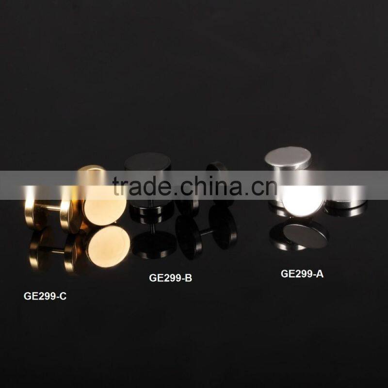 2016 men wedding suits pictures 316L stainless steel round new design earring for men