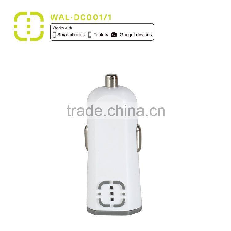 Walnut mfi certified car charger for iPhone 6S/iPhone 6S plus/6/6 Plus