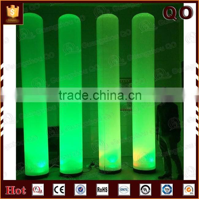 Newest style different size color changed promotion inflatable light tube