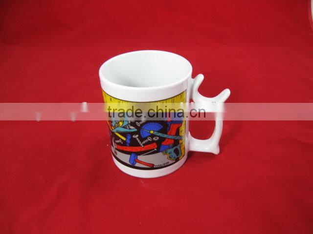 YF18607 ceramic crinkle mug unique design