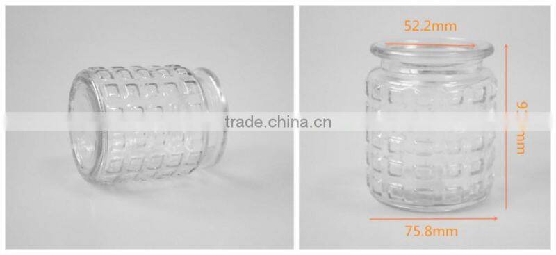 Round Tapered Clear Glass candlestick holder