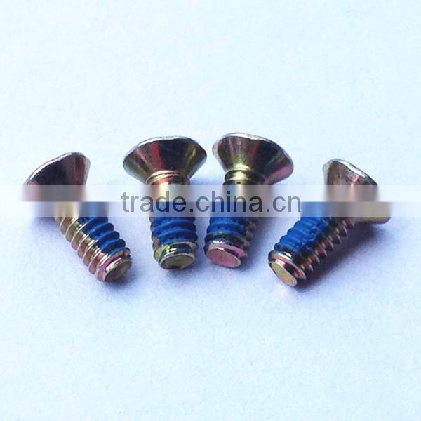 yellow zinc plated torx nylok screws