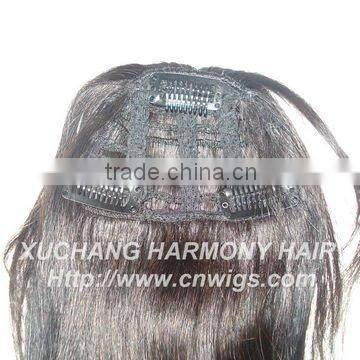 Quality clip-on human hair bang, more colors always on stock