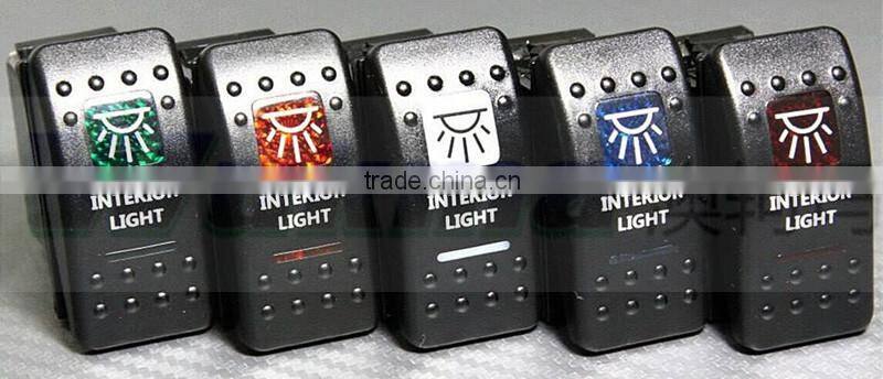 Rocker switch WK 12 Volt LED light bar waterproof ip68 on off blue