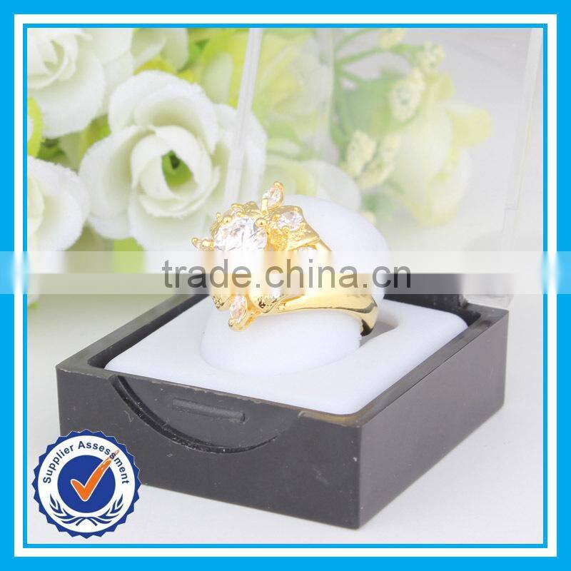 2015 new fashion girls crystal gold rings design for women with price
