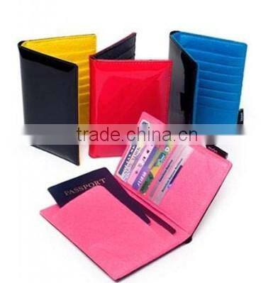 Wholesale leather passport holder with card slot