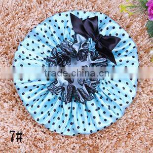 lace bowknot shower bath cap