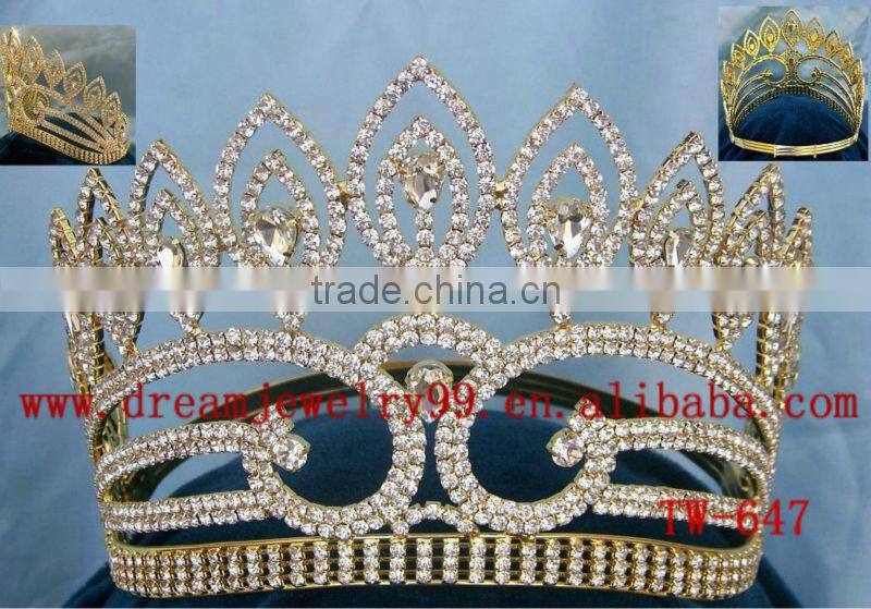 high end elegant crystal kings crown