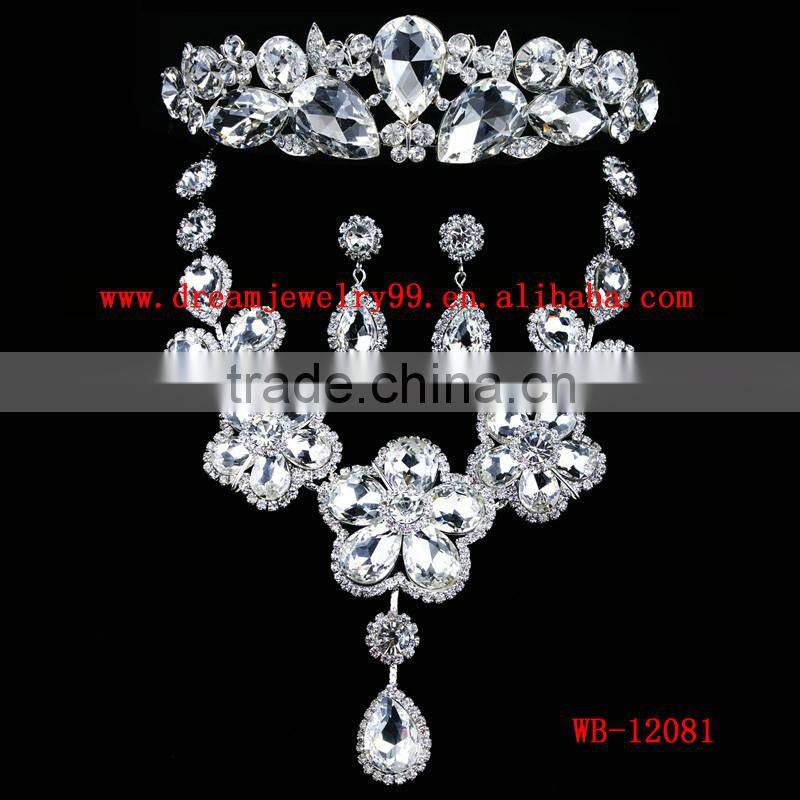 the top fashion big custome jewelry set for wedding