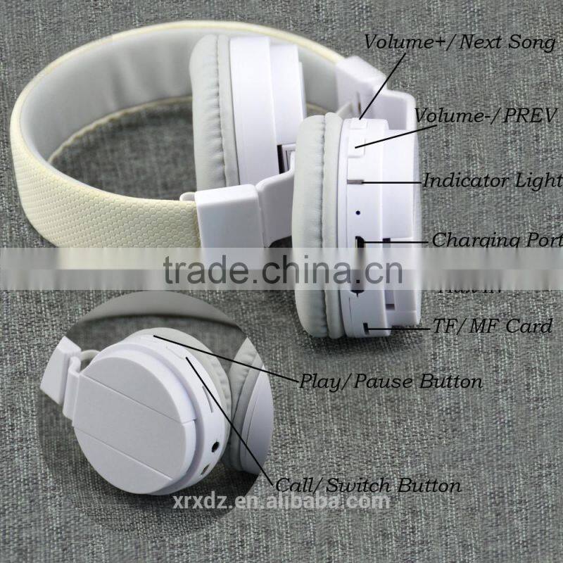 Micr bluetooth earphone headphone wireless mp3 headphone with sd card