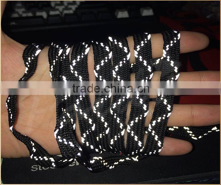 3M Polyester flat rope light reflecting safety shoelaces