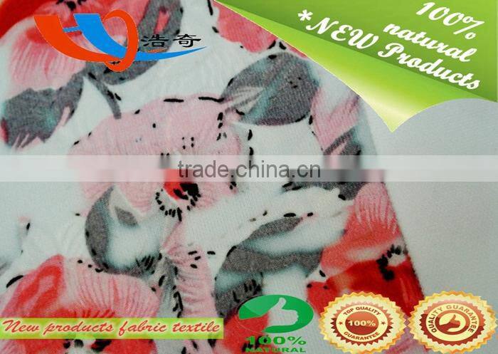 New woman clothing fabric product made in china shaoxing factory scuba 3d print multicolor emboss fabric