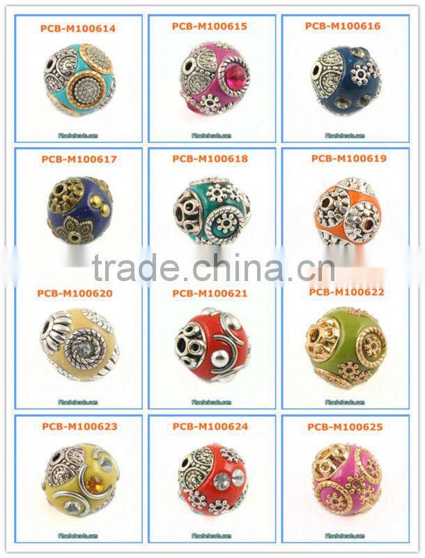 Wholesale Fashion Round Black Indonesia Clay Beads PCB-M100579