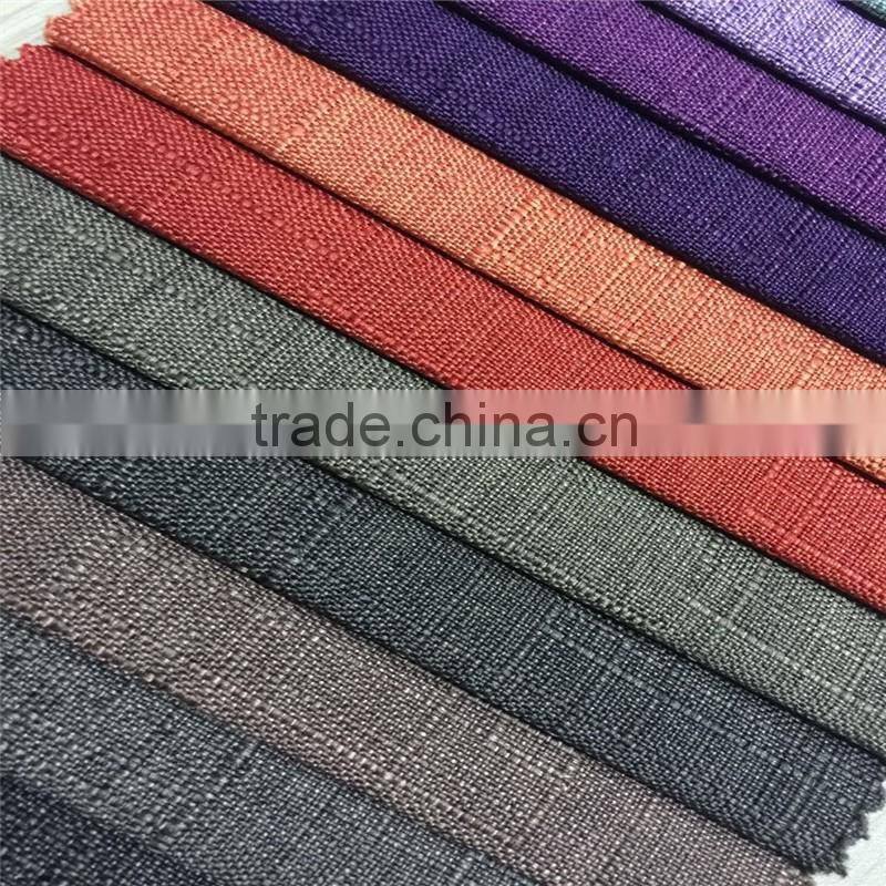2016 100%polyester Linen look sofa fabric for china wholesale