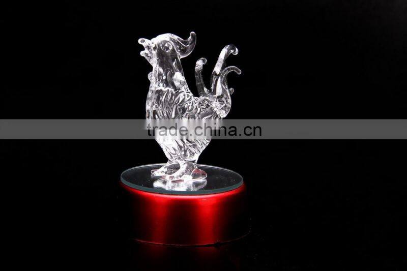 New rooster figurine make glass figurines for home decration