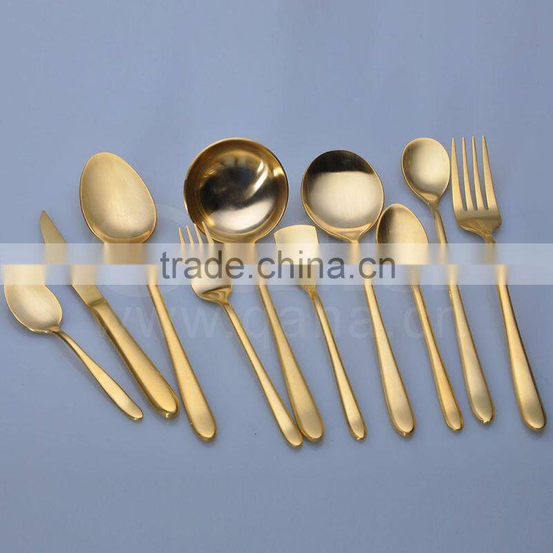 gold plated cutlery, gold cutlery set,flatware set with gold wholesale