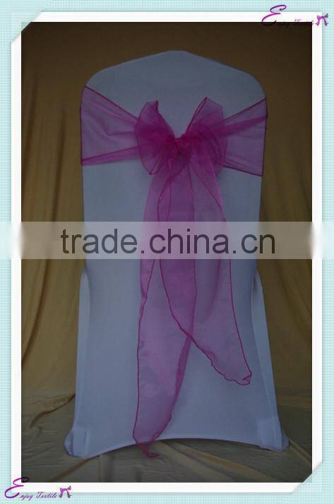 YHS#25 organza polyester banquet wedding wholesale chair cover sash