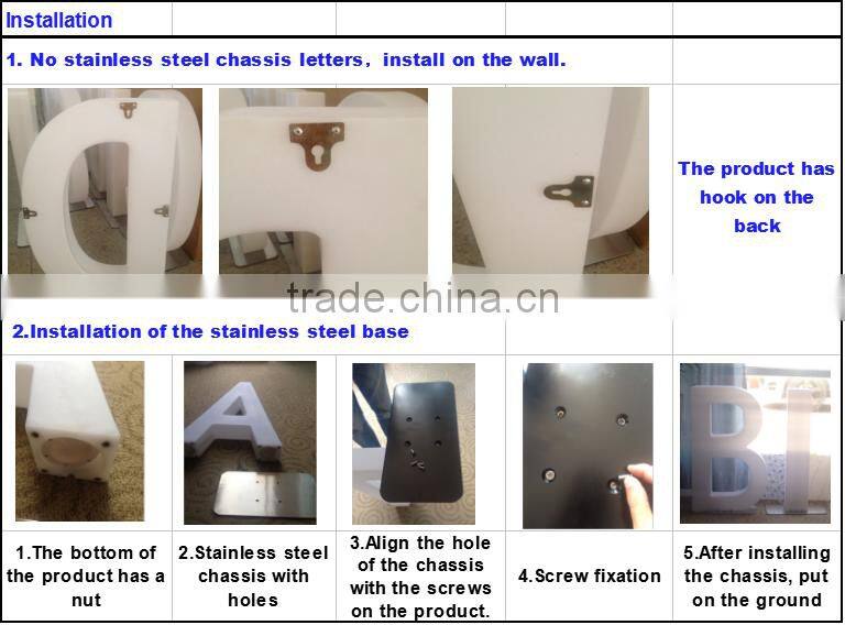 colorful front lit back lit light up small LED lighting numbers sign made in china