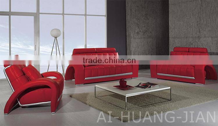baroque soft guangzhou furniture leather living room sofas
