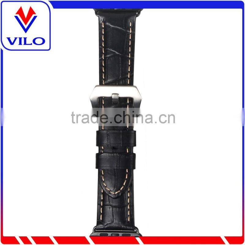 OEM 38mm 42mm Calf Leather Watch Band Pre-v Buckle adapter for Apple Watch Strap