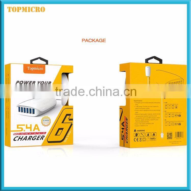 New 6 USB Ports EU US UK AU Type Fast Charging Mobile Portable Battery Charger