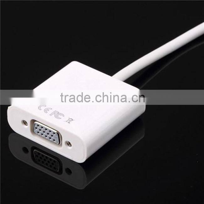 Wholesale white mini dp to VGA converter PC laptop to monitors
