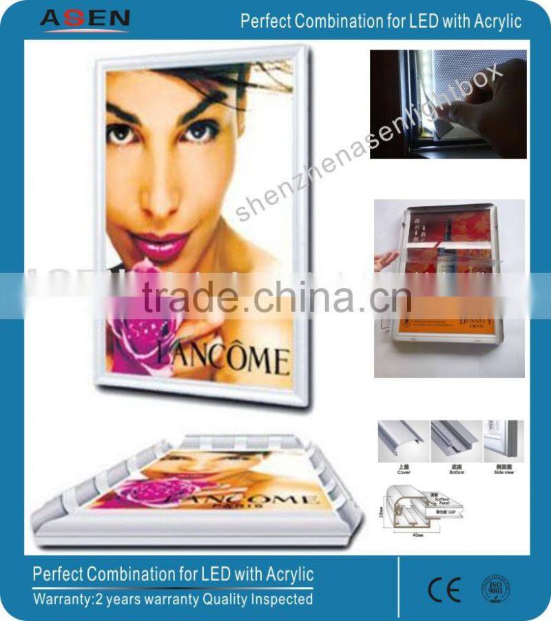 Custom Display Snap Frame Aluminium Thin Light Box
