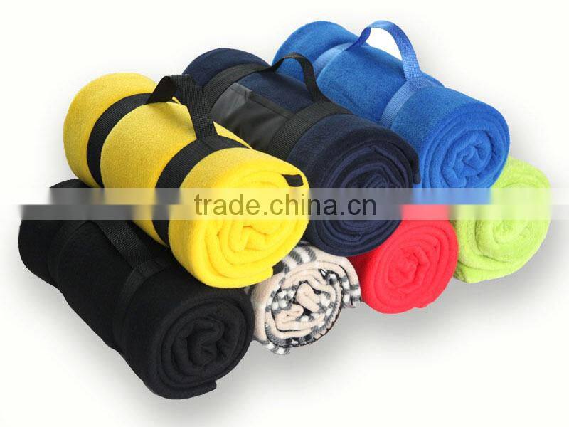 Foldable Picnic Rug Blanket ,Polar fleece Airline Travel Blanket ,Campig Mat