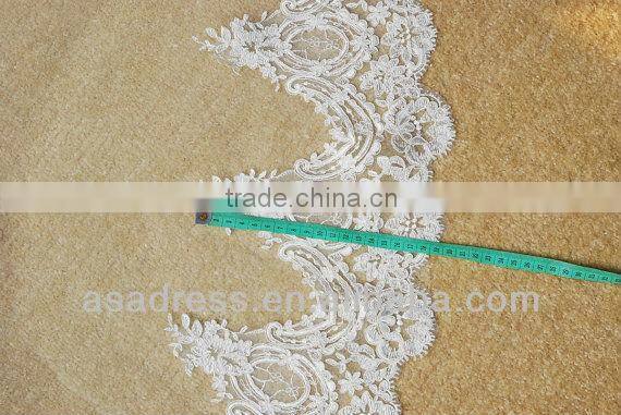 Long Cathedral Lace Edge Bridal Veil Wedding Accessary(AC-1079)