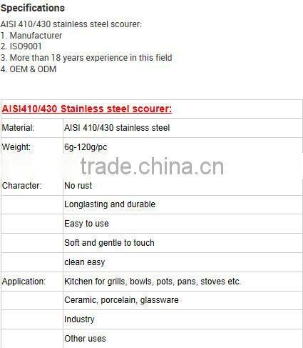 stainless steel scourer/s s scrubber