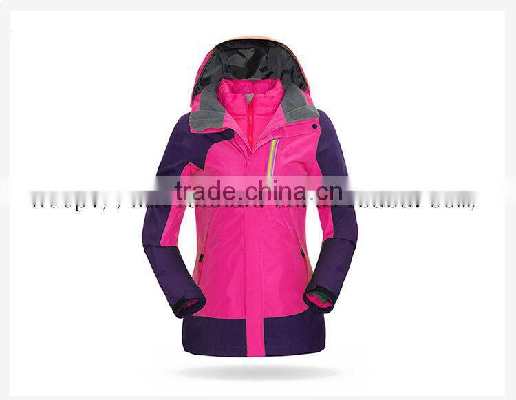 Lday's Interchange Jacket Attachable Fleece Windproof Ski Jacket apparel woman