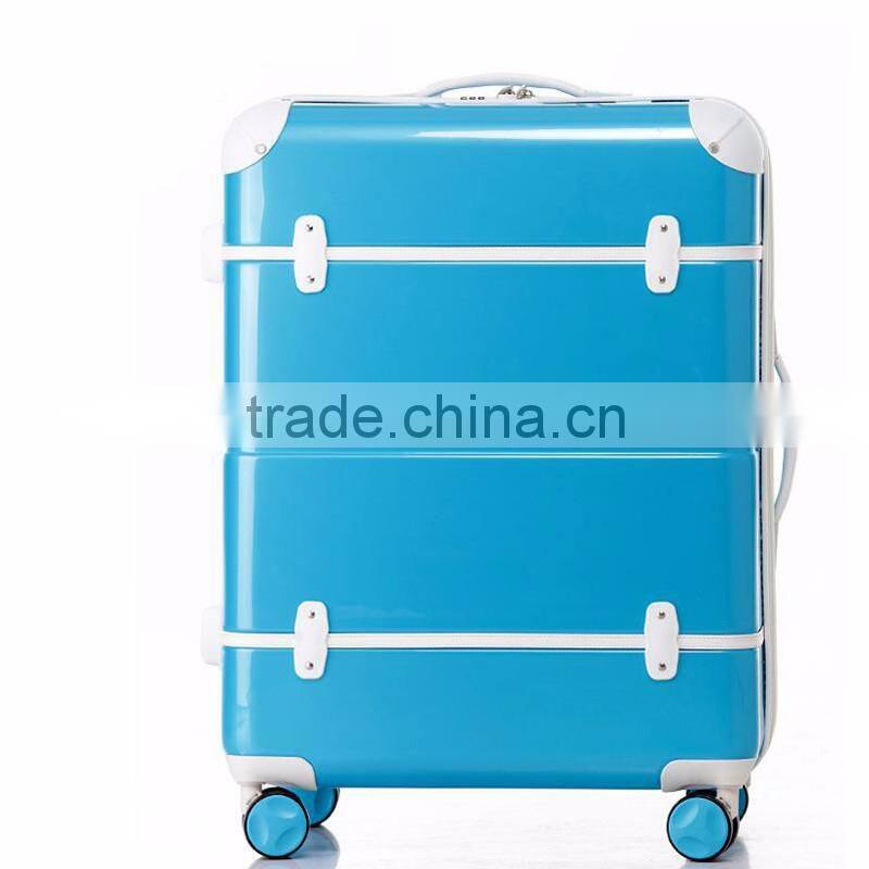 ABS PC Vintage Luggage Airport Luggage Trolley Vintage Suitcase