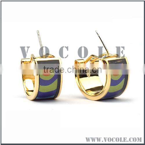 Dangle cuff hoop jewelry stainless steel Enamel earrings