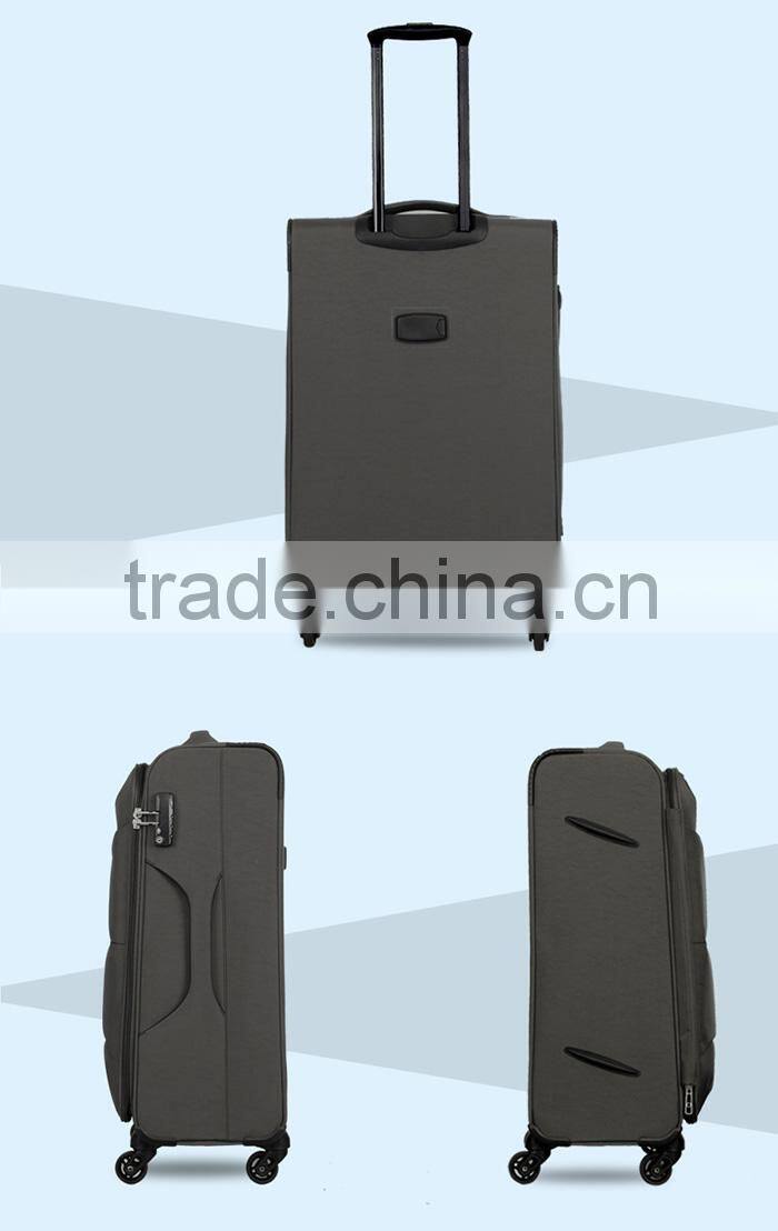 cheap fabric materical luggage bag with big pocket