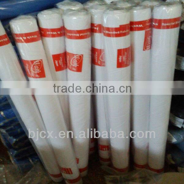 tr 80/20 31x31 130x70 57/58" 2/1 bleached garment fabric textile