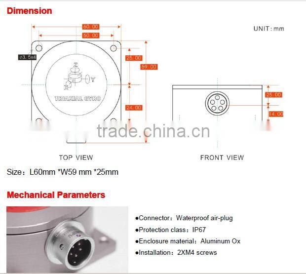 TL620D Long Life Dual axis MEMS Gyroscope Sensor With Strong Stability Highly Performance Low Noise Light Weight Design