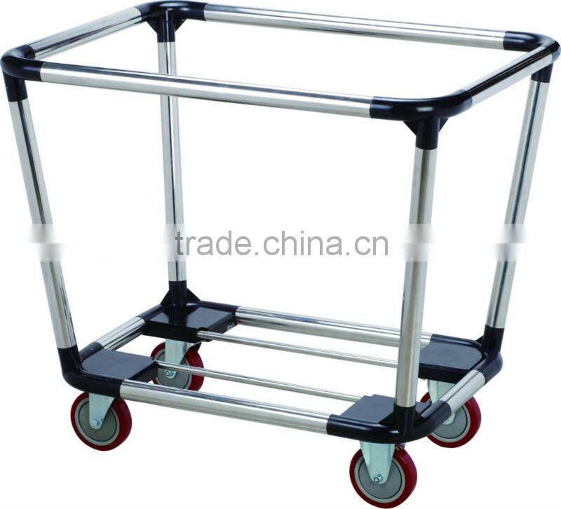 E-01 Hotel New Design Dismountable Tapered Stainless Maid's Cart Laundry Cart Trolleys