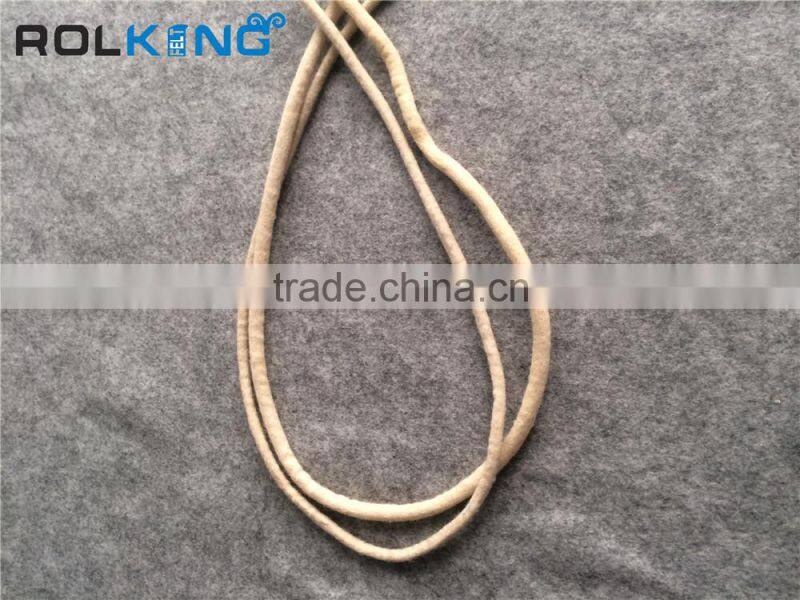 white customized diameter wool cord
