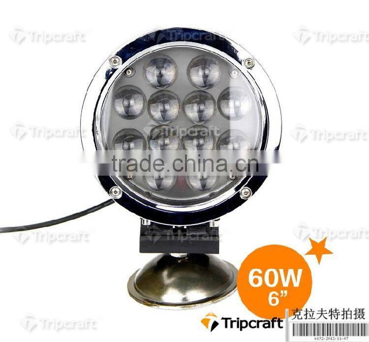 Auto parts round 60w led work light Offroad LED work lamp,4X4 led light 60w led driving light led headlight