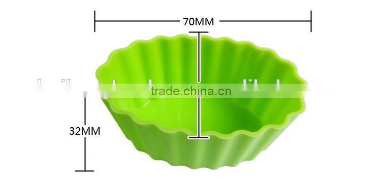 A03-10 Green oval silicone cake moulds /silicone cupcake mould/ muffin mould