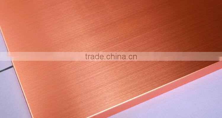 Stainless steel 201 decorate gold mirror stainless steel sheet