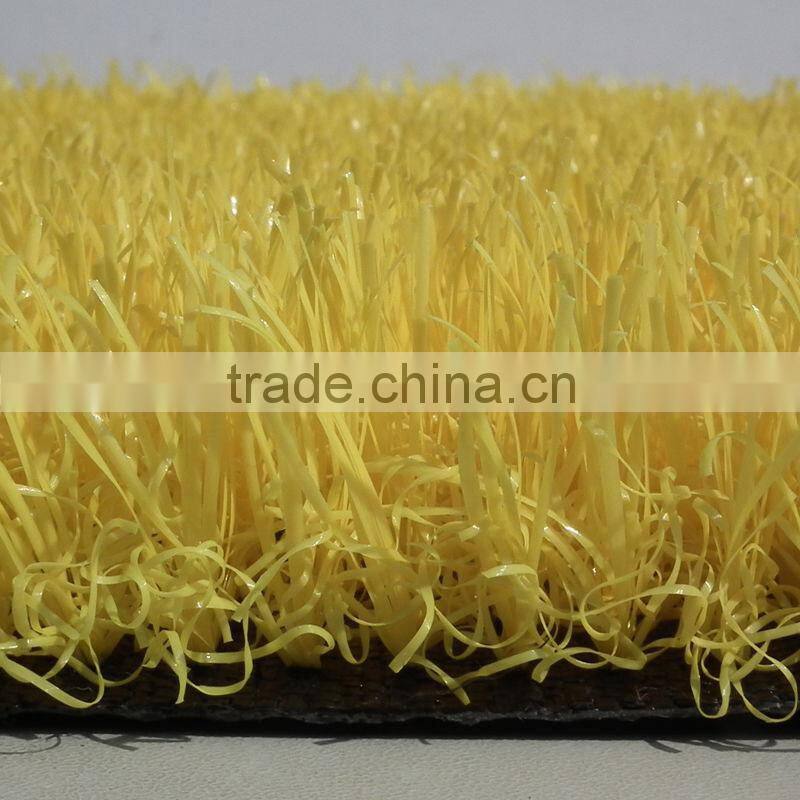 yellow color artifcial grass for school kindergarden playground