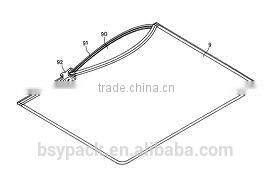 made in china alibaba transparent PVC slide zipper bag