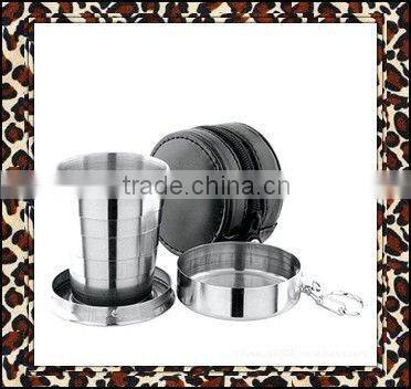 180ml Stainless steel folding drinking cup with 3 sections