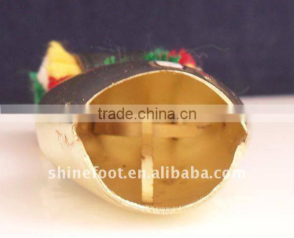 1.8inch mini cowbell A4-C028 in gold color plated with leather strap and keyring as promotional gifts (E165 )