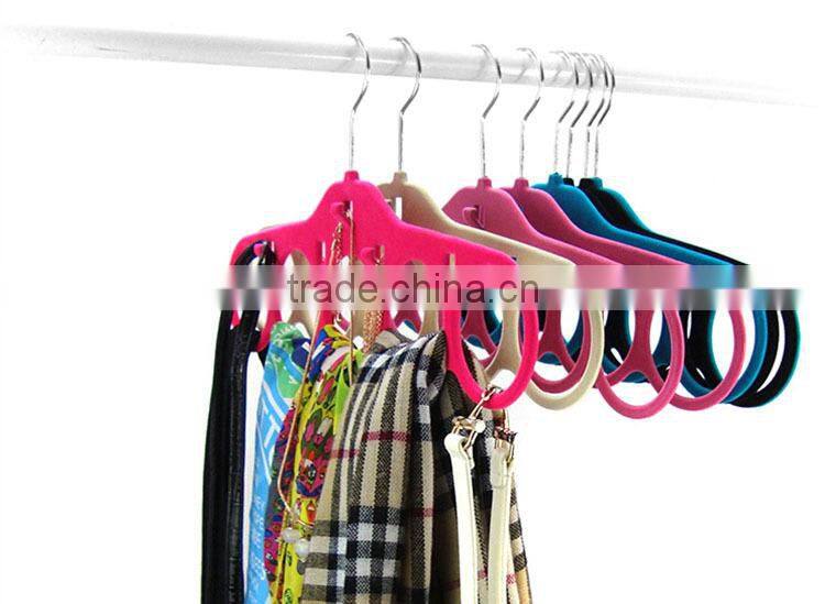 Velvet Hanging Accessory Organizer ,Scarf Tie Hanger Rack