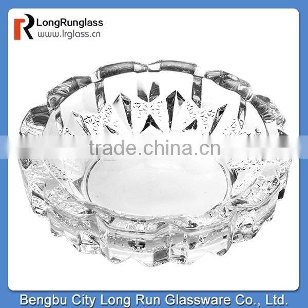 LongRun 1250g office decration crystal glass ashtray manufacturing