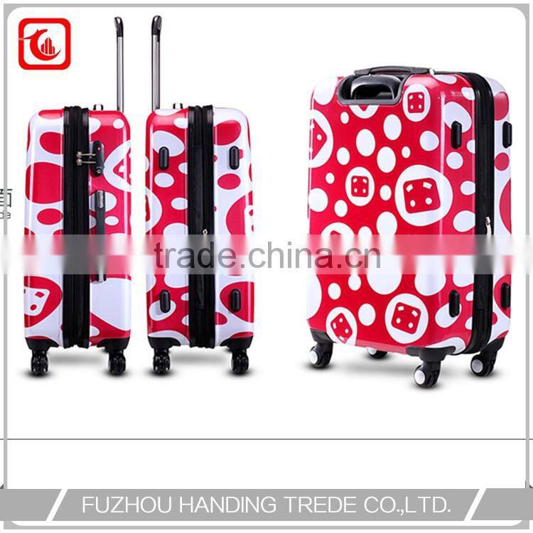 new colorful ABS PC polka dot luggage for little girl
